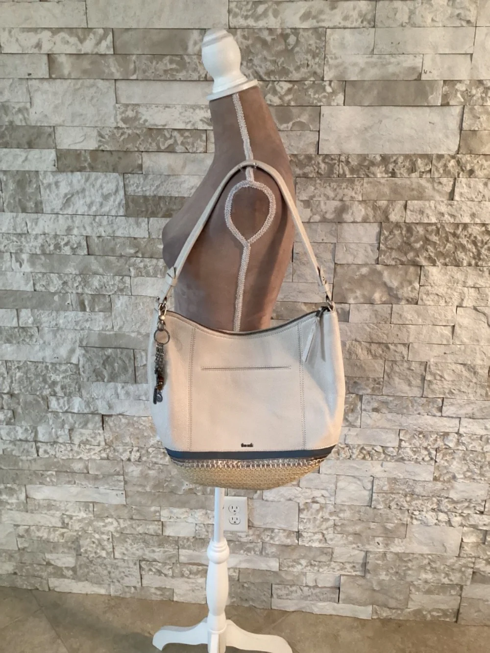 The Sak Sequoia Leather Hobo Bag colorway Coastal Block Espadrille